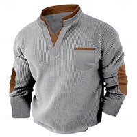 Tyson Waffle Knit Henley Sweatshirt