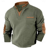 Tyson Waffle Knit Henley Sweatshirt