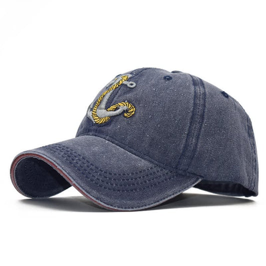 Reece Washed Cotton Anchor Baseball Cap_1