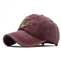 Reece Washed Cotton Anchor Baseball Cap