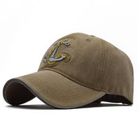 Reece Washed Cotton Anchor Baseball Cap