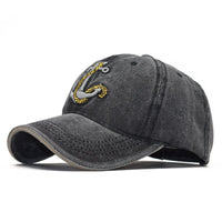 Reece Washed Cotton Anchor Baseball Cap