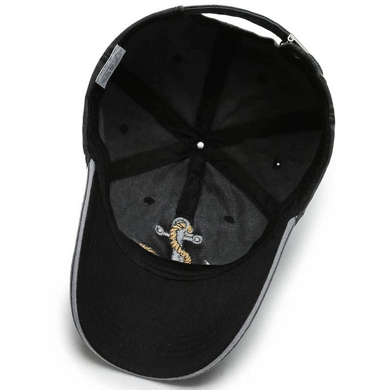 Reece Washed Cotton Anchor Baseball Cap