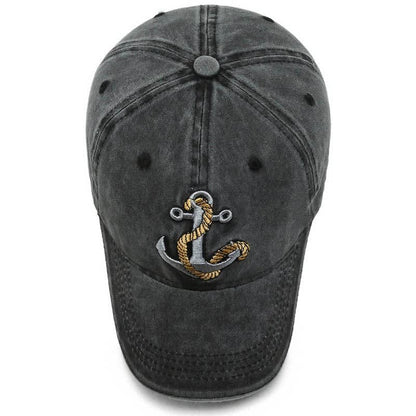 Reece Washed Cotton Anchor Baseball Cap_8