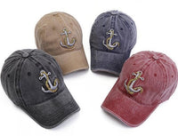 Reece Washed Cotton Anchor Baseball Cap