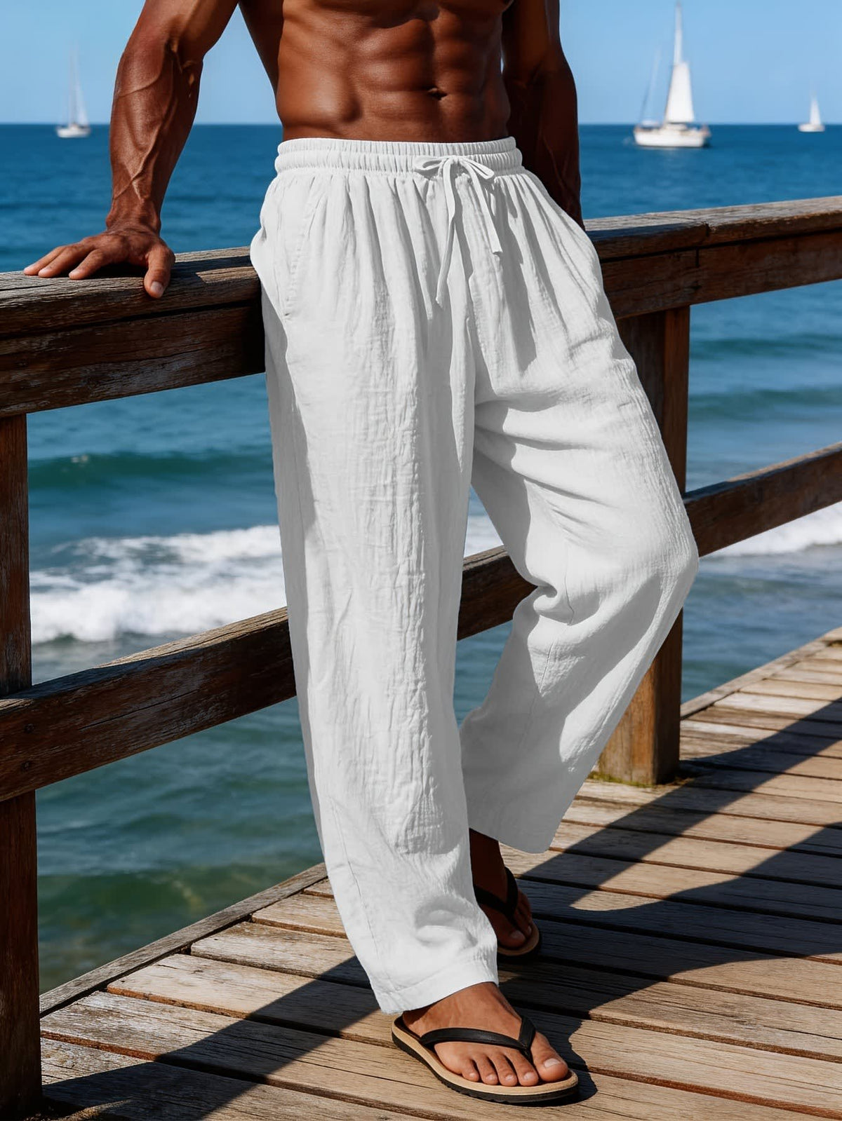 Hardy Crushed Texture Drawstring Trousers