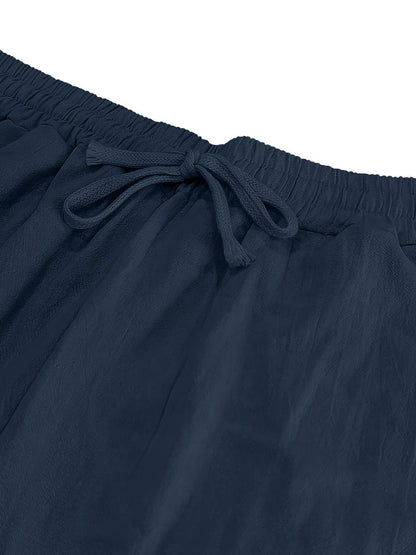 Hardy Crushed Texture Drawstring Trousers_31
