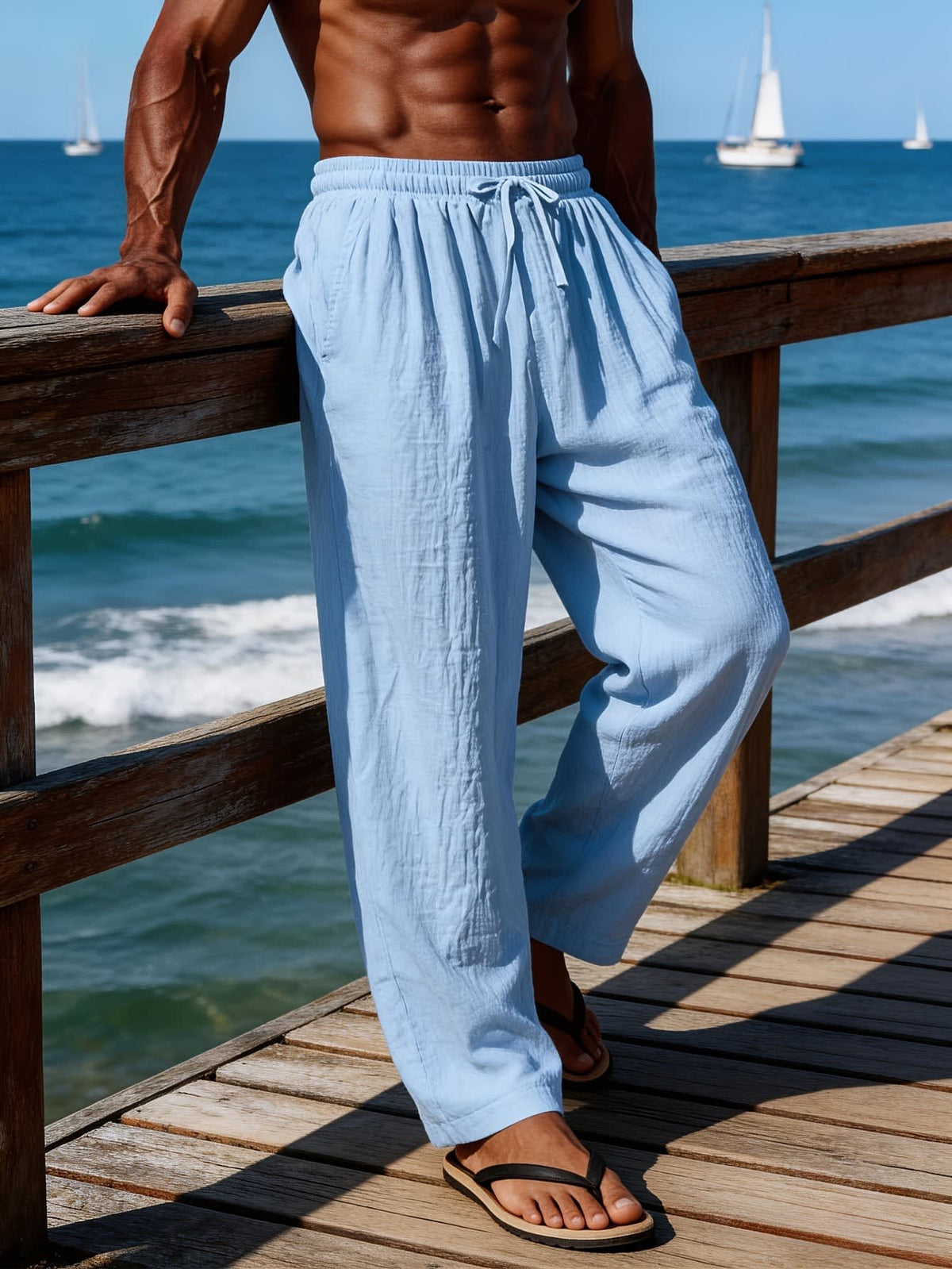 Hardy Crushed Texture Drawstring Trousers