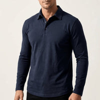 Robinson Stretch Cotton Long Sleeve Polo