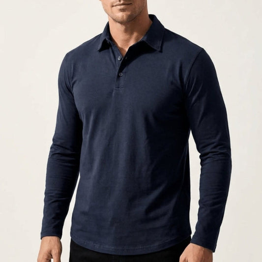 Robinson Stretch Cotton Long Sleeve Polo_1