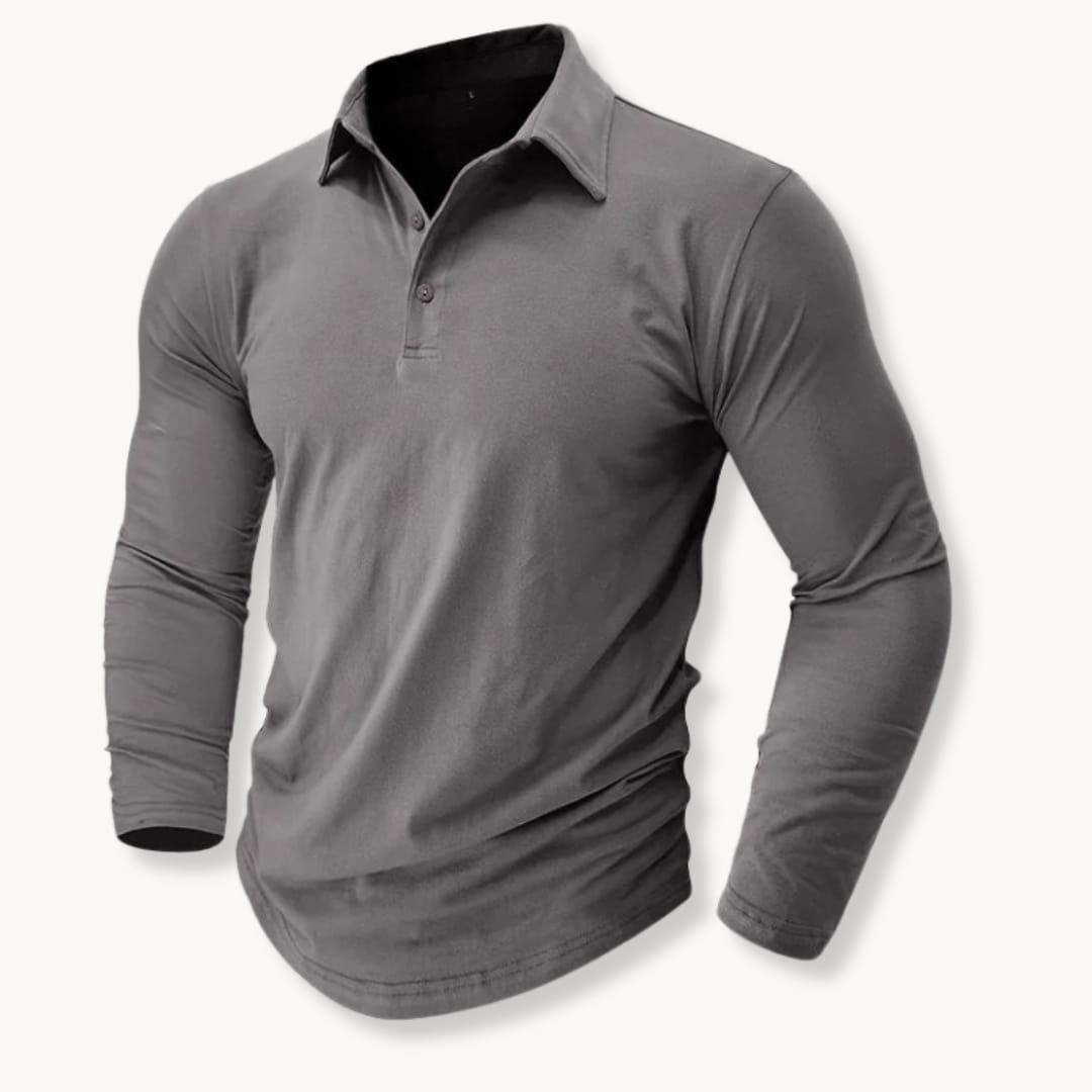 Robinson Stretch Cotton Long Sleeve Polo