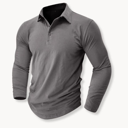Robinson Stretch Cotton Long Sleeve Polo