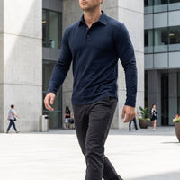 Robinson Stretch Cotton Long Sleeve Polo