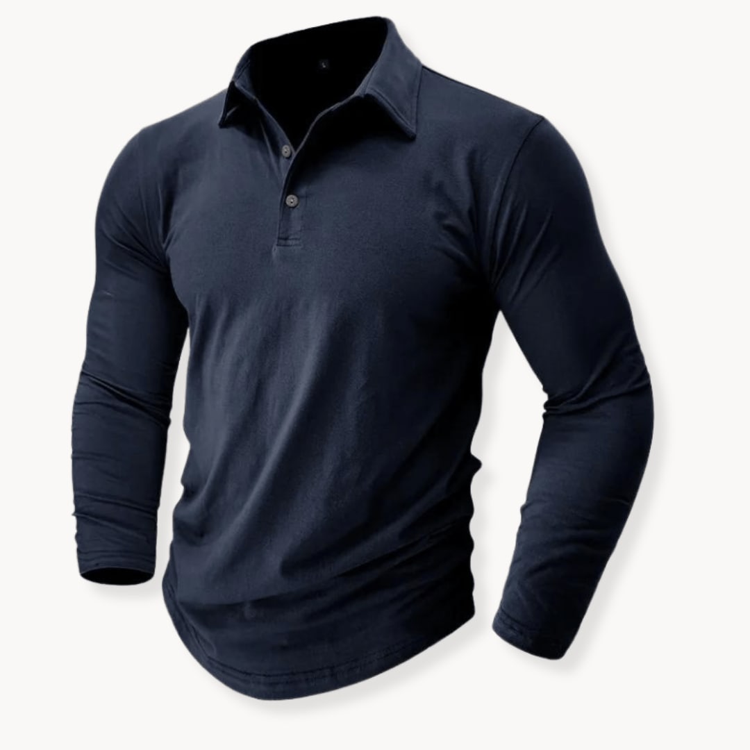 Robinson Stretch Cotton Long Sleeve Polo