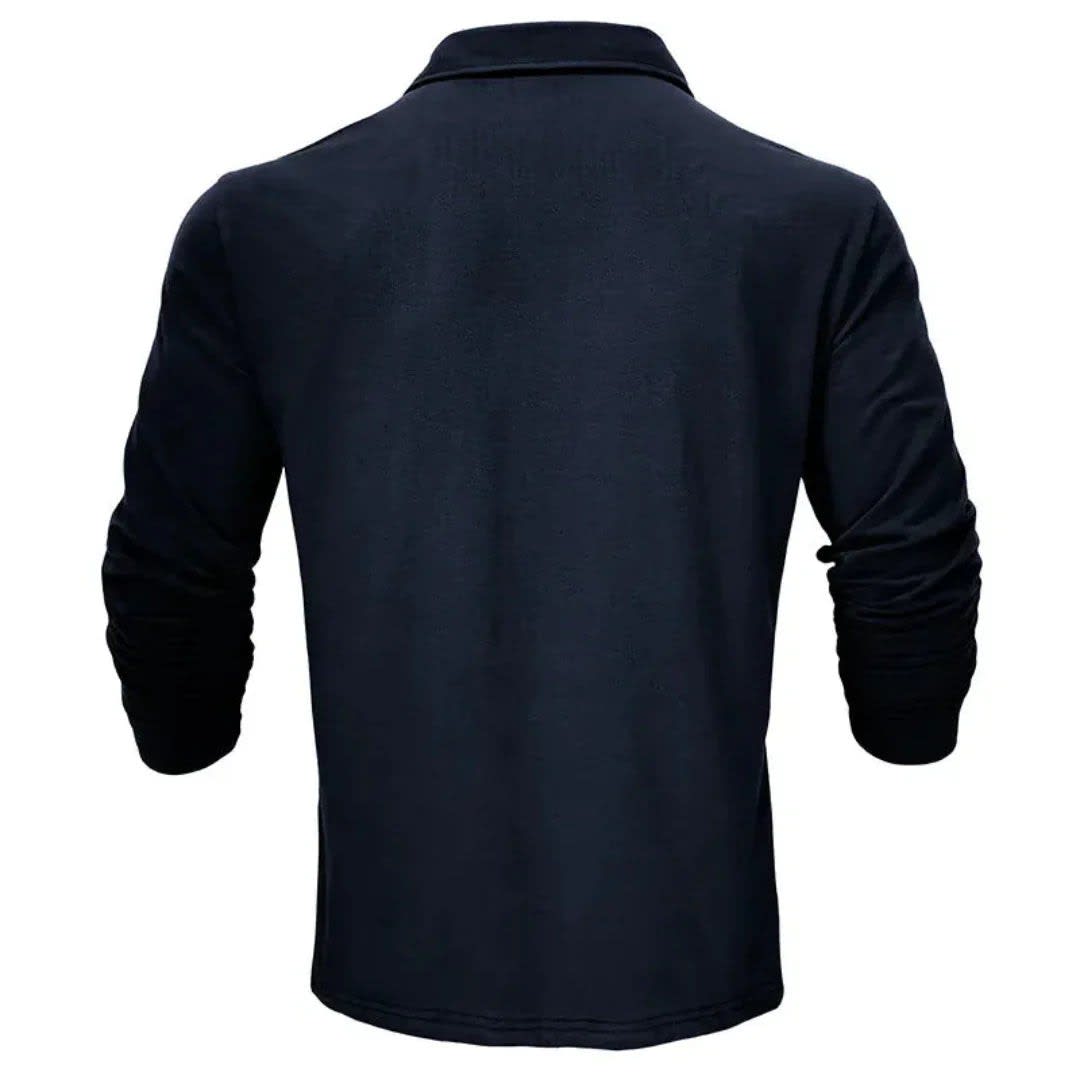 Robinson Stretch Cotton Long Sleeve Polo