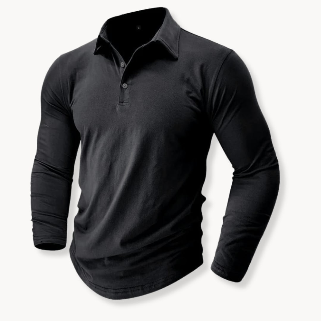 Robinson Stretch Cotton Long Sleeve Polo