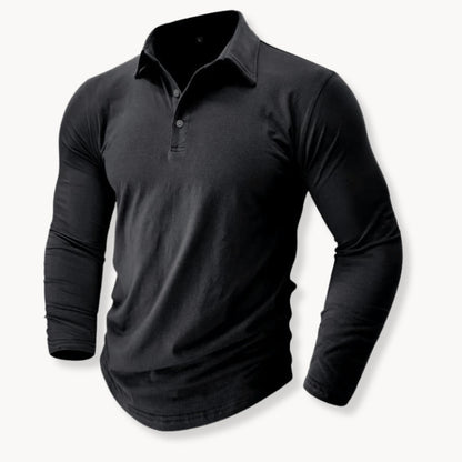 Robinson Stretch Cotton Long Sleeve Polo