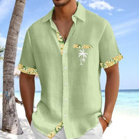 Talbot Palm Embroidered Short Sleeve Shirt