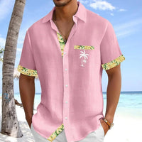 Talbot Palm Embroidered Short Sleeve Shirt