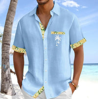 Talbot Palm Embroidered Short Sleeve Shirt