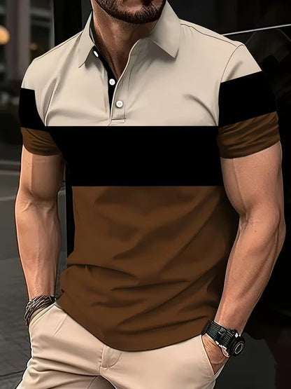 Victor Color Block Short Sleeve Polo_1