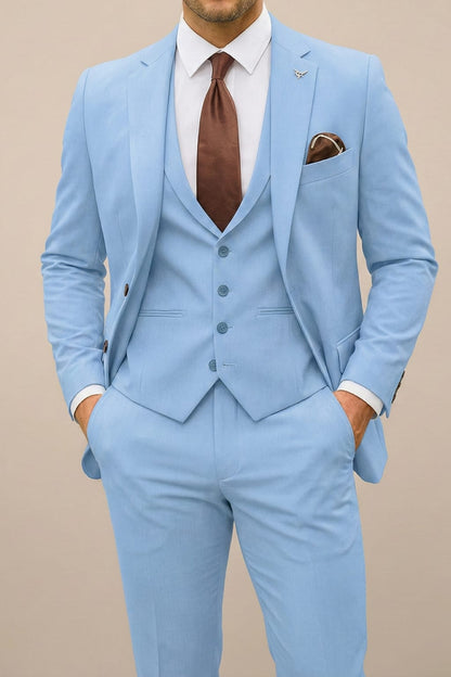 Patton Three Piece Notch Lapel Suit_2