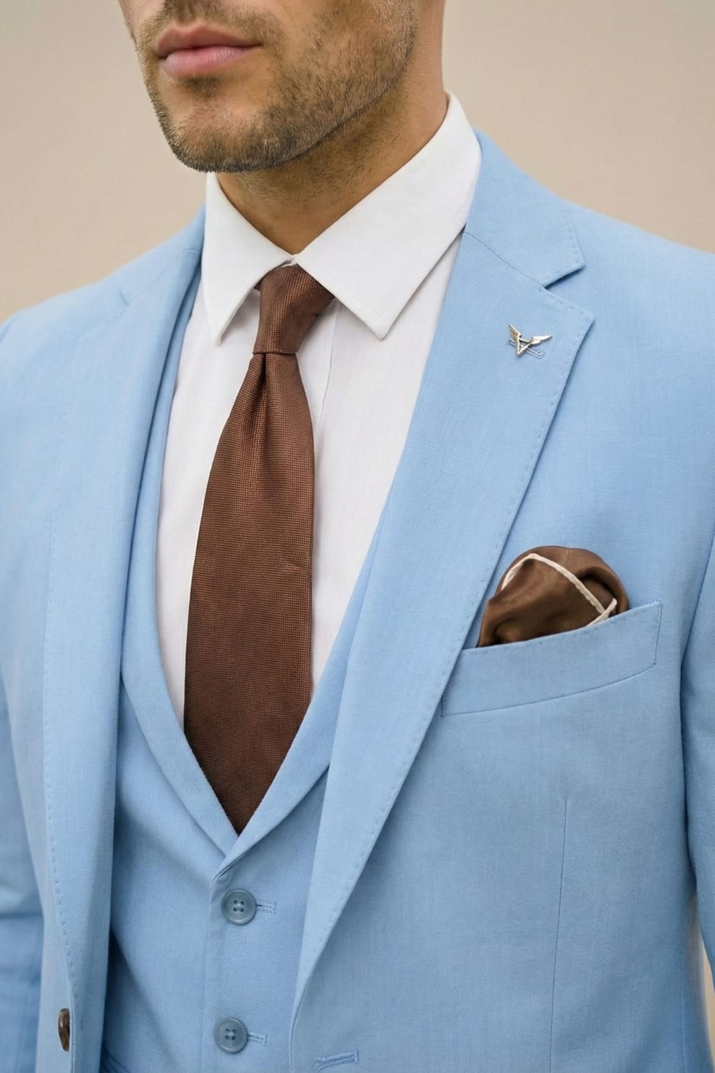 Patton Three Piece Notch Lapel Suit_4