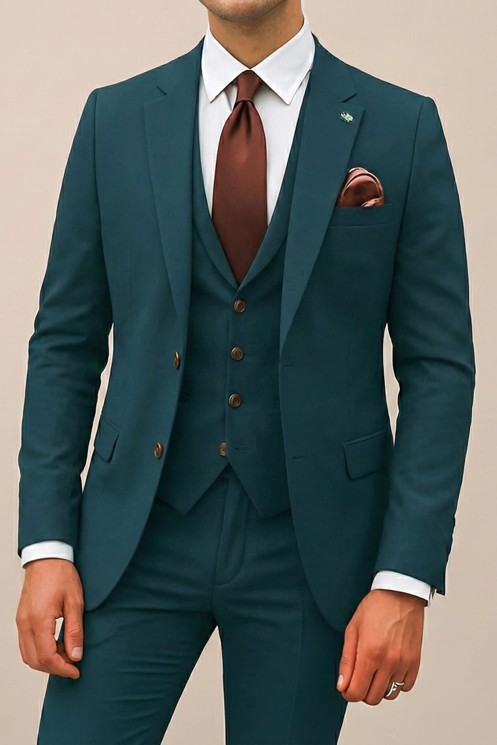 Patton Three Piece Notch Lapel Suit_5
