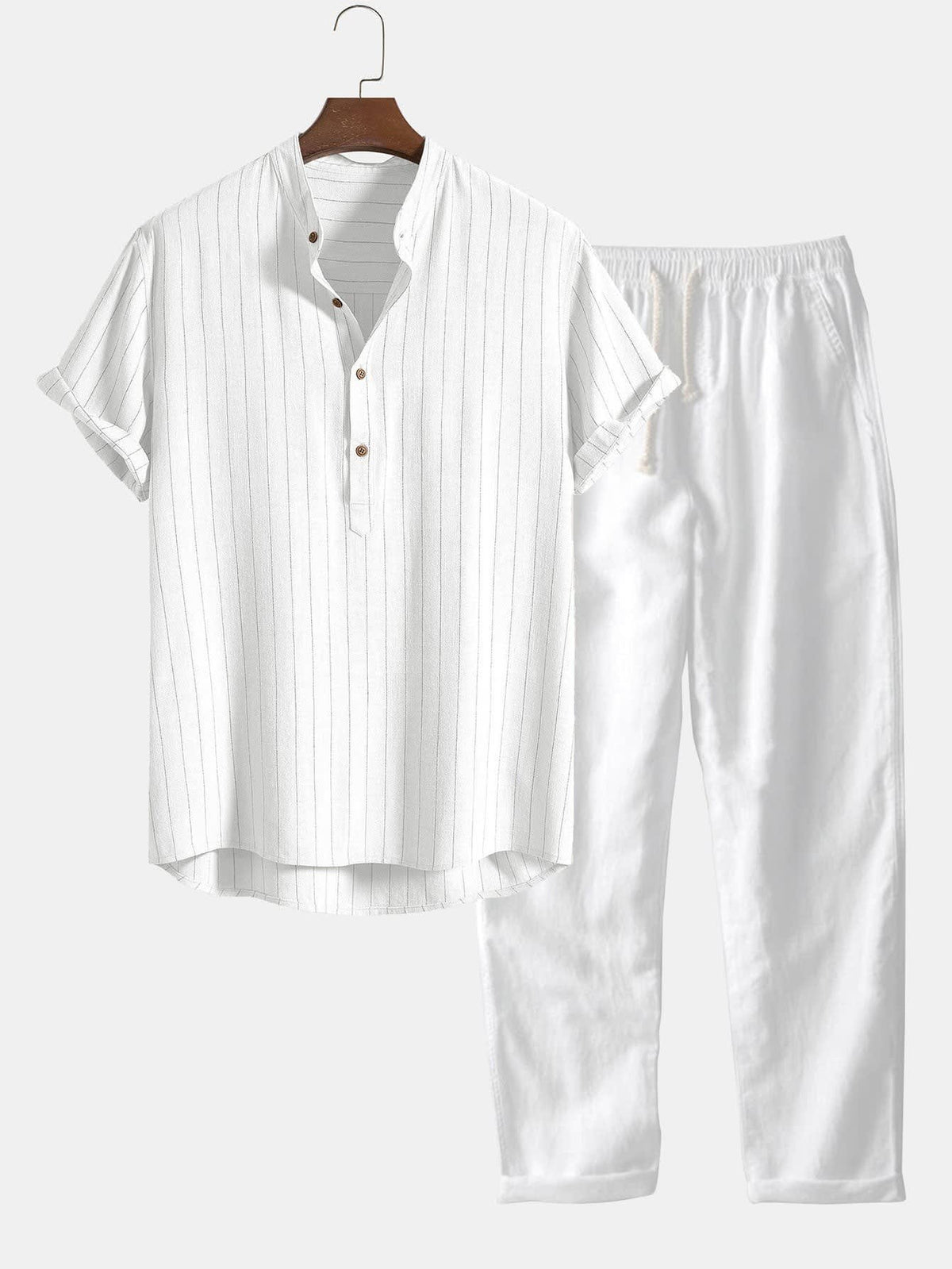 Cullen Pinstripe Linen Blend Two Piece Set_17