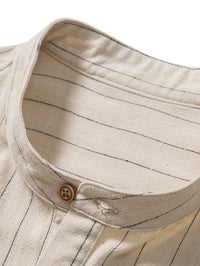 Cullen Pinstripe Linen Blend Two Piece Set