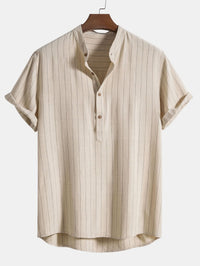 Cullen Pinstripe Linen Blend Two Piece Set