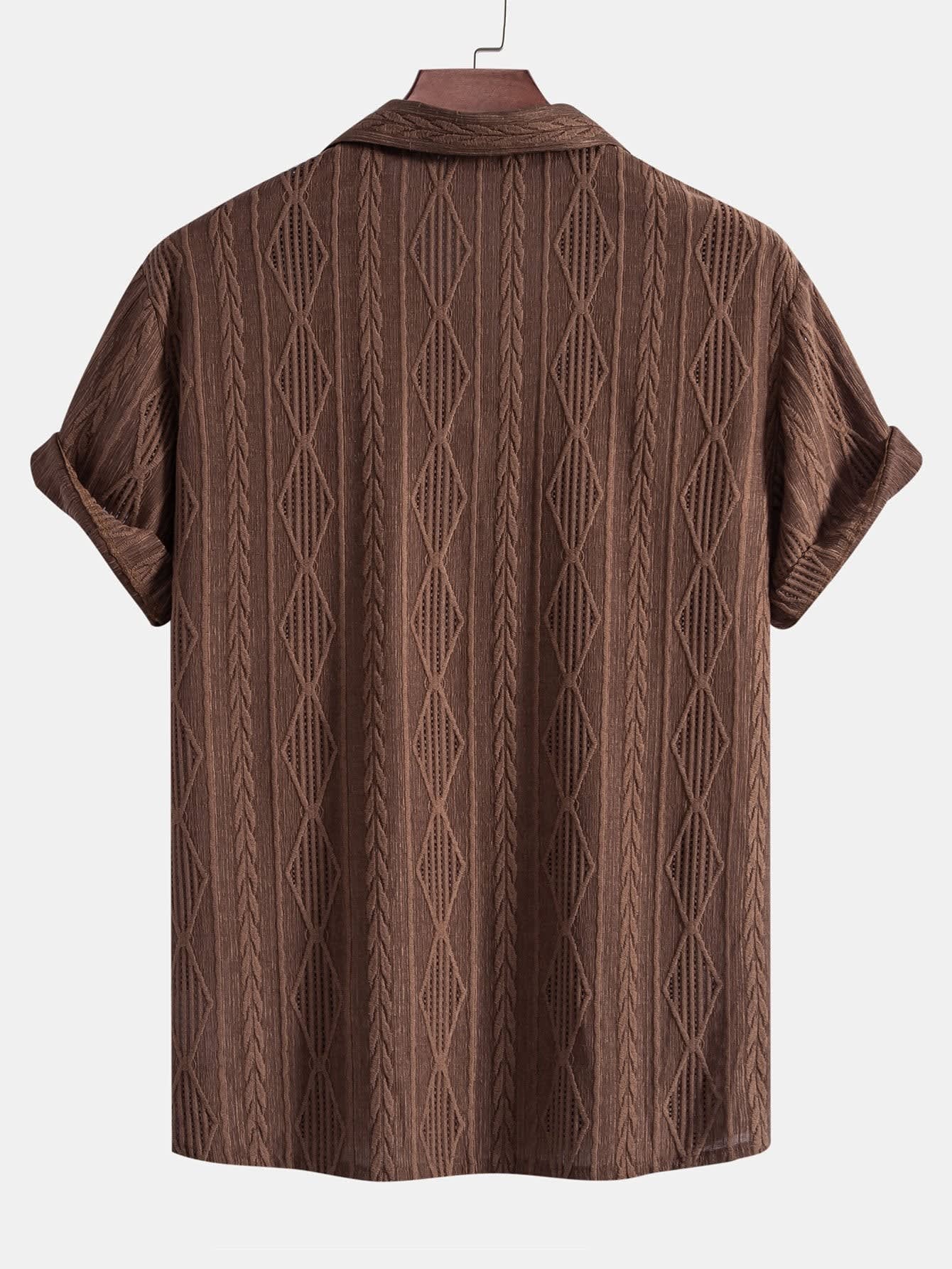Bennett Textured Open Collar Shirt_2