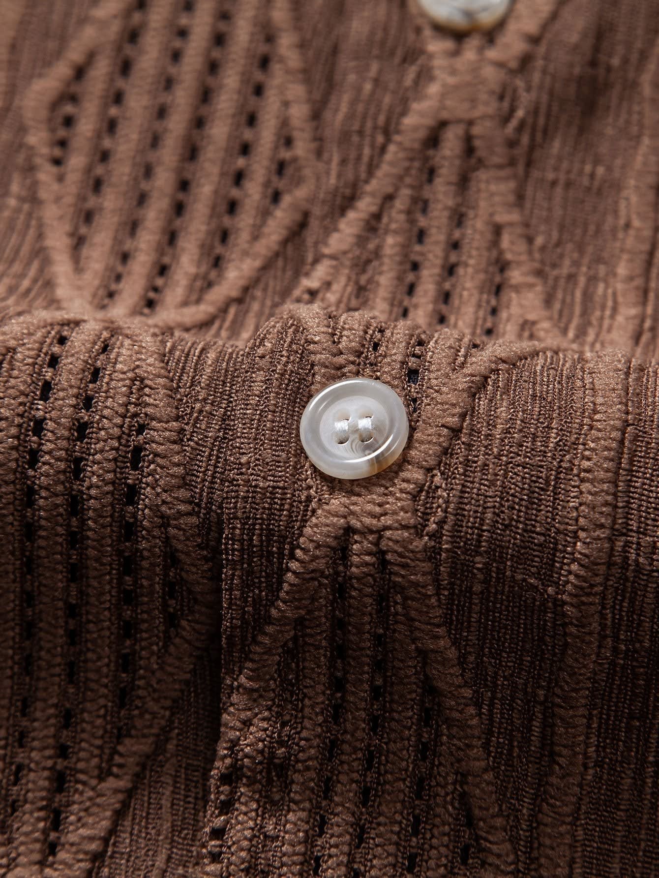 Bennett Textured Open Collar Shirt_5