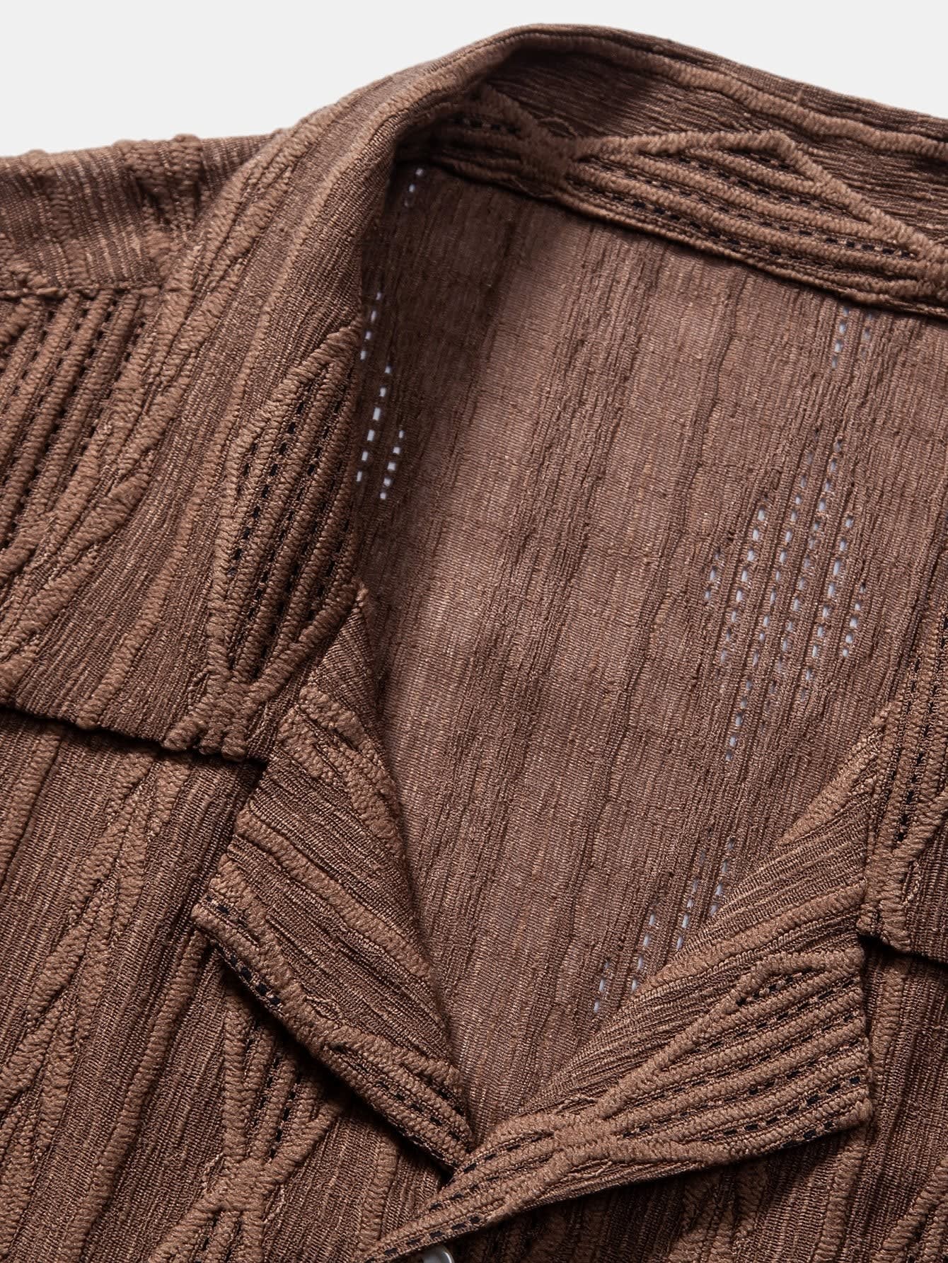 Bennett Textured Open Collar Shirt_6