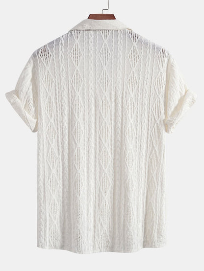 Bennett Textured Open Collar Shirt_9