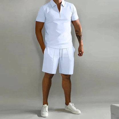 Knox Zip Collar Polo and Shorts Set_4