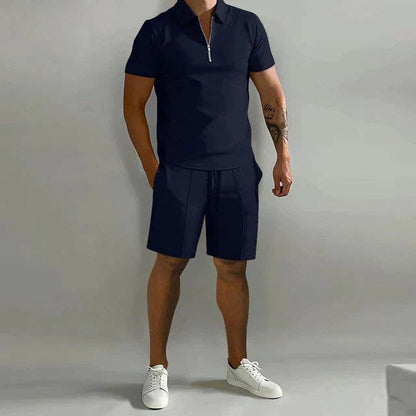 Knox Zip Collar Polo and Shorts Set_5