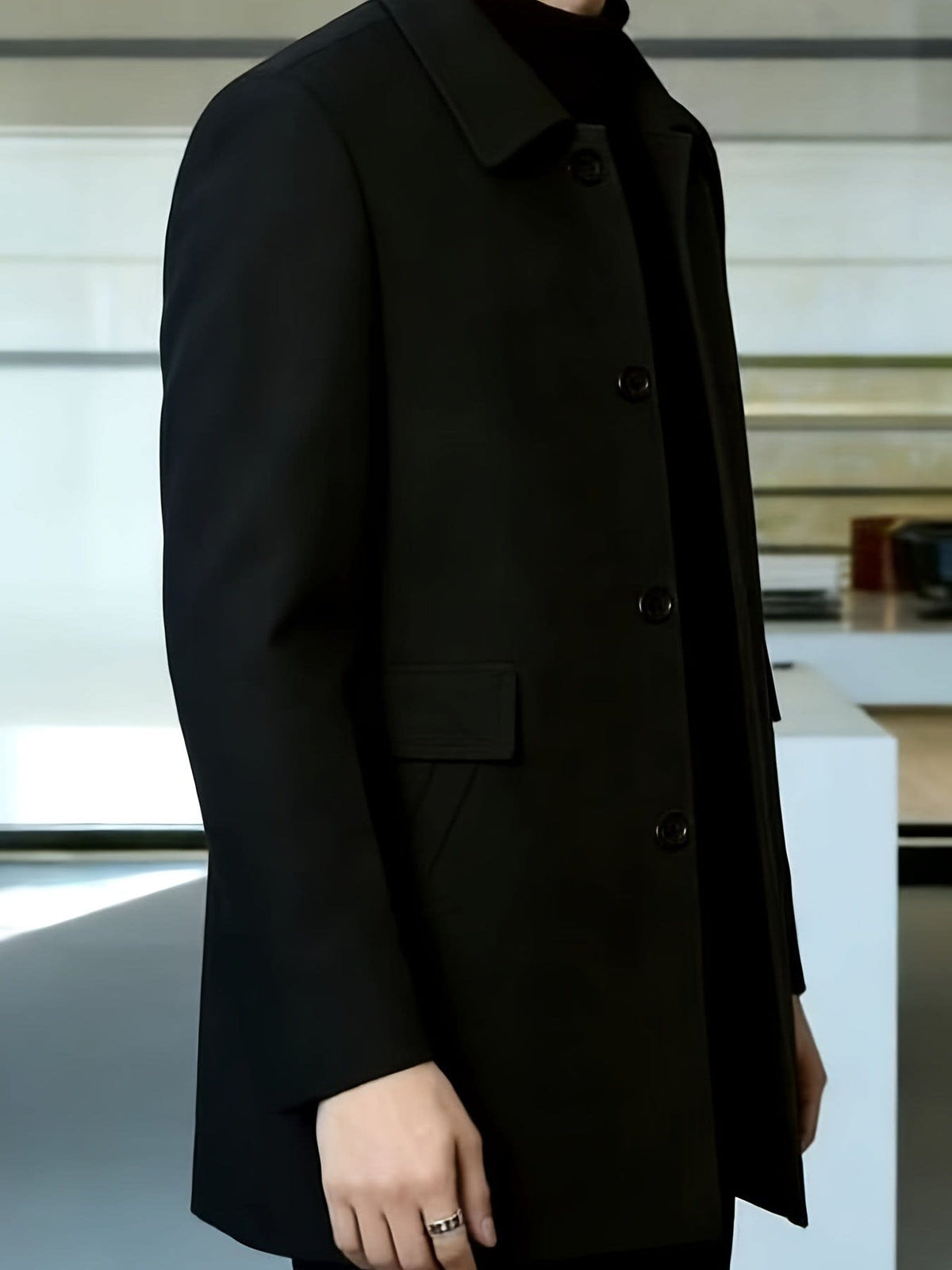 Fitzgerald Longline Single Breasted Overcoat