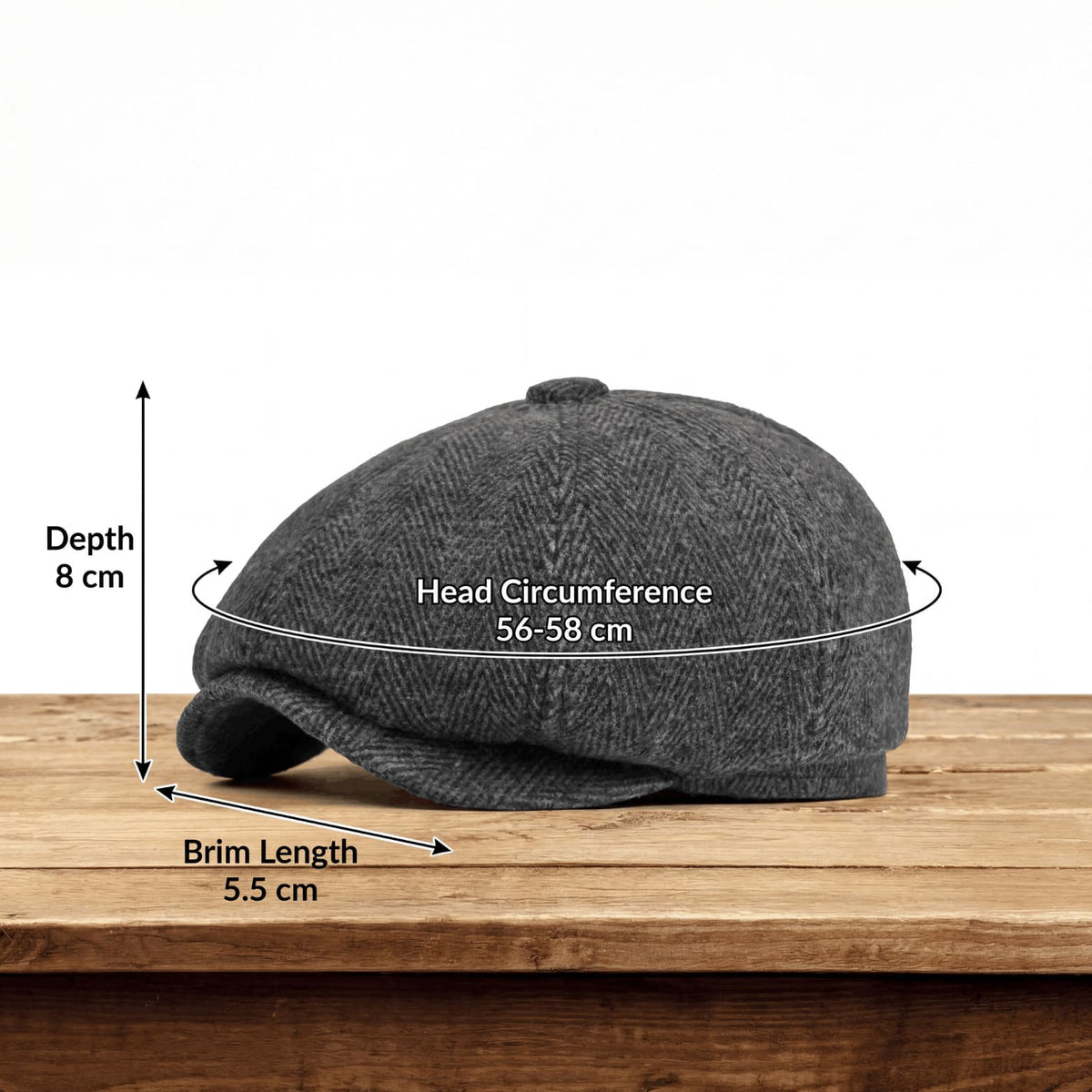 Rhodes Wool Blend Newsboy Cap