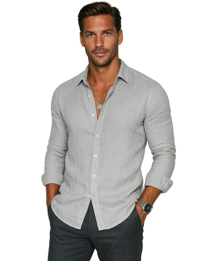Carson Lightweight Long Sleeve Button Down Shirt_1