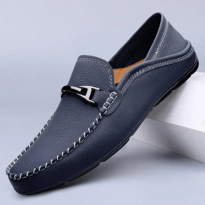 Jonah Pebbled Leather Bit Loafers_1
