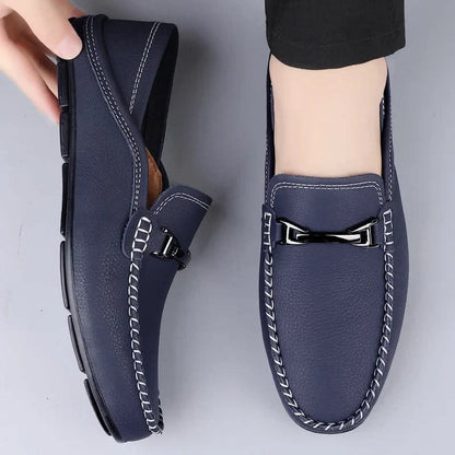 Jonah Pebbled Leather Bit Loafers_2