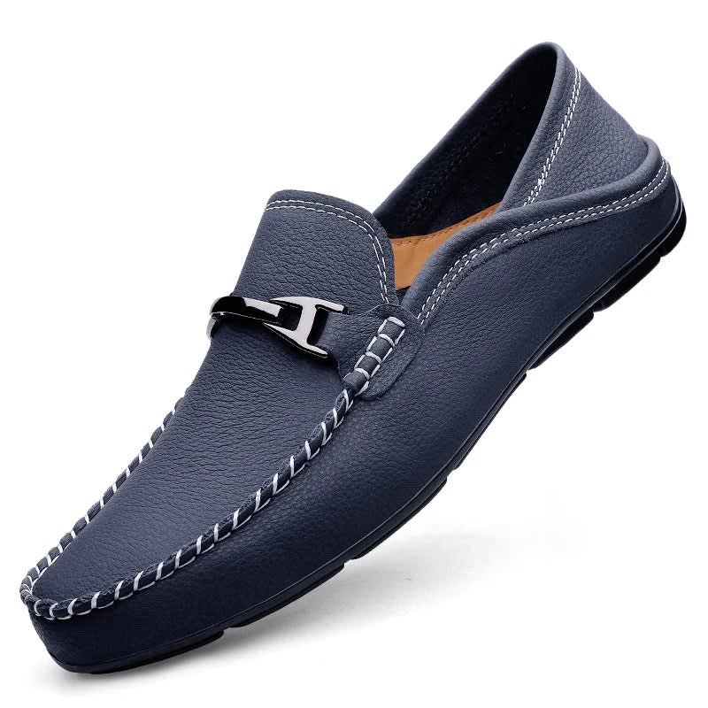Jonah Pebbled Leather Bit Loafers_3