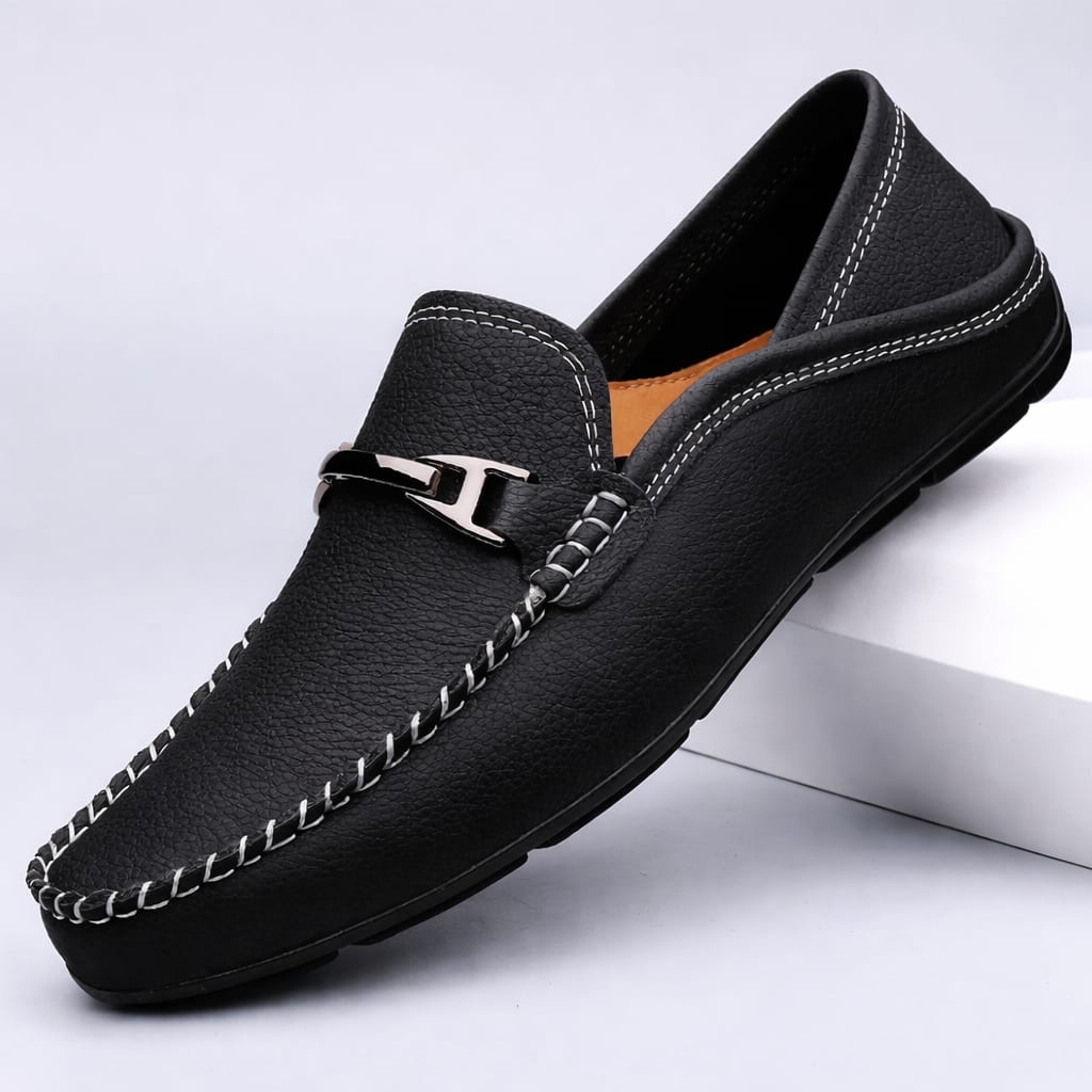 Jonah Pebbled Leather Bit Loafers_4