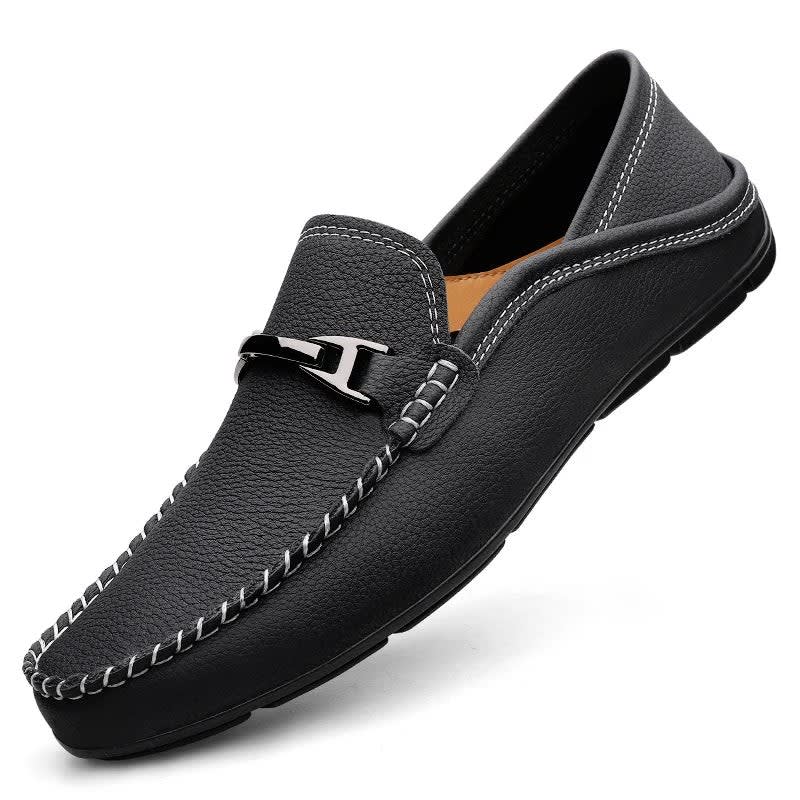 Jonah Pebbled Leather Bit Loafers_7