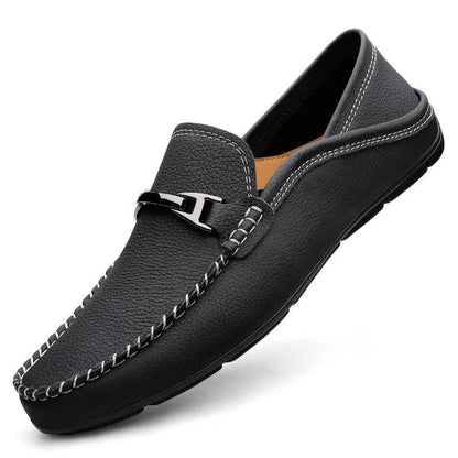 Jonah Pebbled Leather Bit Loafers_7