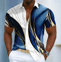 Cody Line Print Short Sleeve Shirt