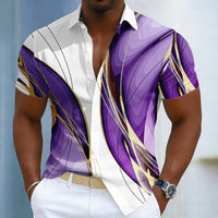 Cody Line Print Short Sleeve Shirt