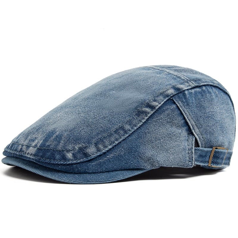 Randolph Washed Denim Flat Cap