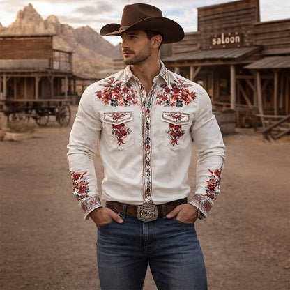 Lander Embroidered Western Long Sleeve Shirt_3